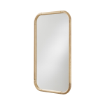 Elegant spegel med lyxig träram och mässingsdetaljer