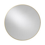 Rund spegel med guldfärgad aluminiumram