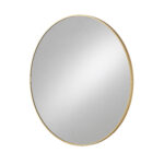 Rund dekorativ spegel med guldfärgad aluminiumram
