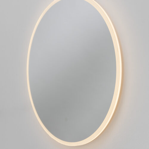 Rund LED-spegel med funktionell belysning