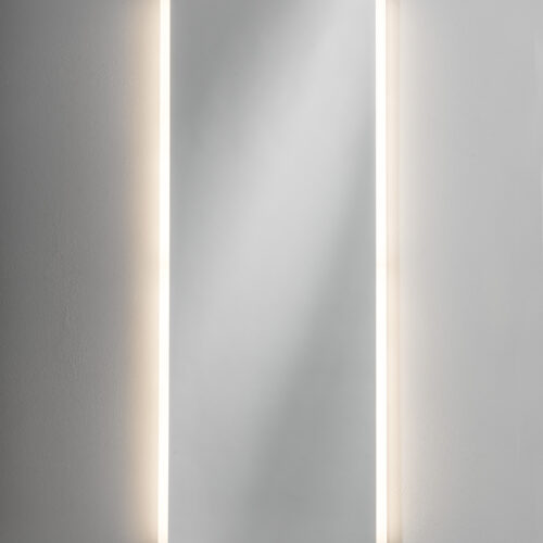 Rektangulär LED-spegel med 3000 k funktionell belysning