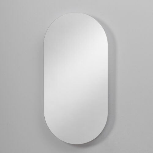 Liten och oval LED-spegel med ambient belysning