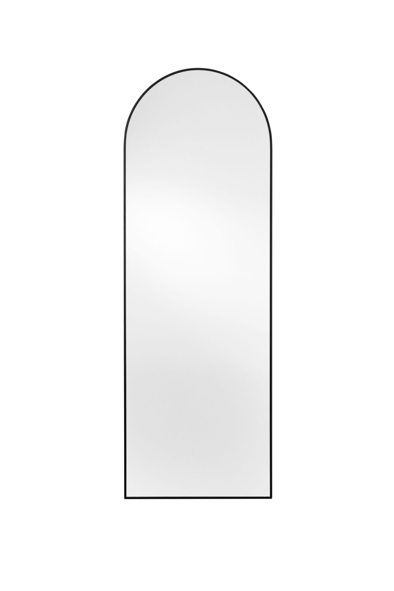 valvformad spegel med svart aluminiumram av högsta kvalitet