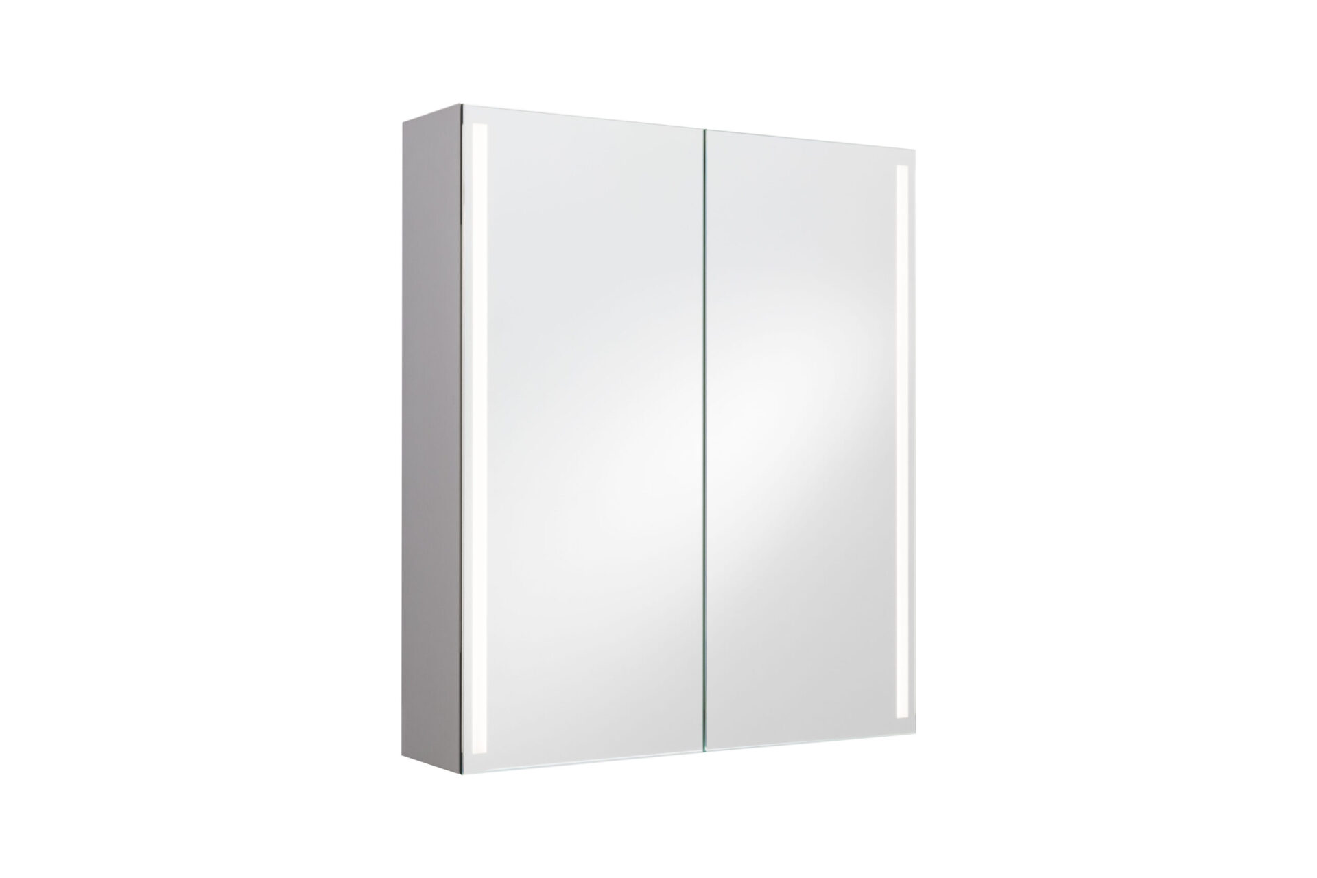 Elegant badrumsskåp med funktionell LED-belysning