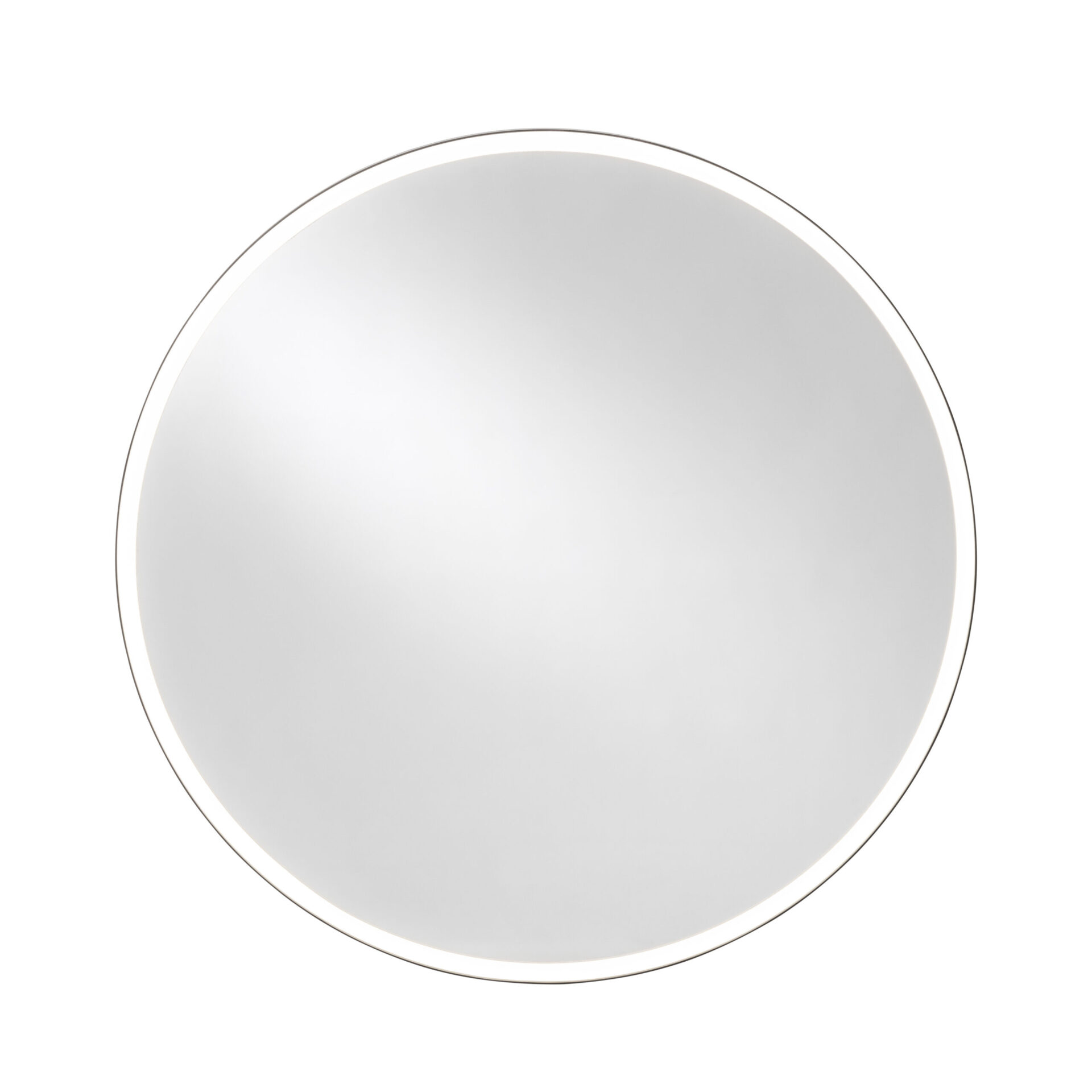 Lomen Rund LED-spegel med svart metallram