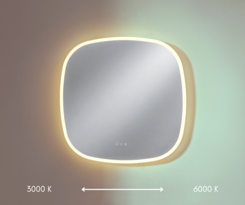 led mirror gardaure 3000 k and 6000 k