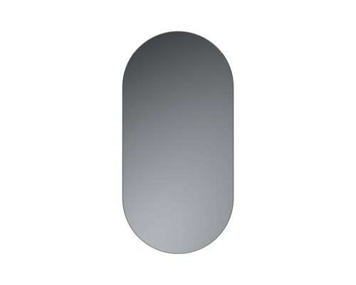 oval ramlös spegel vertikal