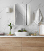 LINA, LED upplyst spegel, Badrumsspegel, Badrumsspegel med LED-belysning, Badrumsspegel oval med LED-belysning