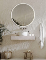EMMA, LED upplyst spegel, Badrumsspegel, Badrumsspegel med LED-belysning, Badrumsspegel rund med LED-belysning
