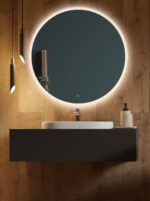 MILA, LED upplyst spegel, Badrumsspegel, Badrumsspegel med LED-belysning, Badrumsspegel rund med LED-belysning
