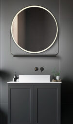SOFIA, LED upplyst spegel, Badrumsspegel, Badrumsspegel med LED-belysning, Badrumsspegel rund med LED-belysning