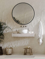 EMMA, LED upplyst spegel, Badrumsspegel, Badrumsspegel med LED-belysning, Badrumsspegel rund med LED-belysning