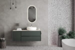 LENI, LED upplyst spegel, Badrumsspegel, Badrumsspegel med LED-belysning, Badrumsspegel oval med LED-belysning