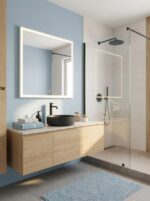 THEO, LED upplyst spegel, Badrumsspegel, Badrumsspegel med LED-belysning, Badrumsspegel rektangulär med LED-belysning