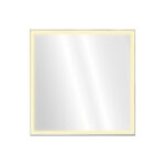 THEO, LED upplyst spegel, Badrumsspegel, Badrumsspegel med LED-belysning, Badrumsspegel rektangulär med LED-belysning, mattvit