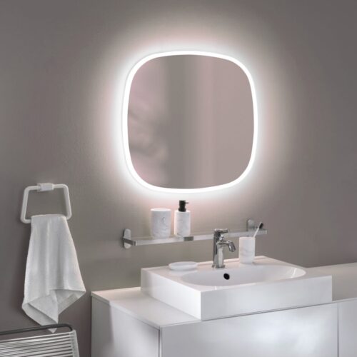 Unik badrumsspegel med LED-belysning